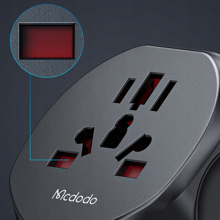 MCDODO UNIWERSALNY ADAPTER PODRÓŻNY PRZEJŚCIÓWKA UK DO EU US UK AU CN 2500W