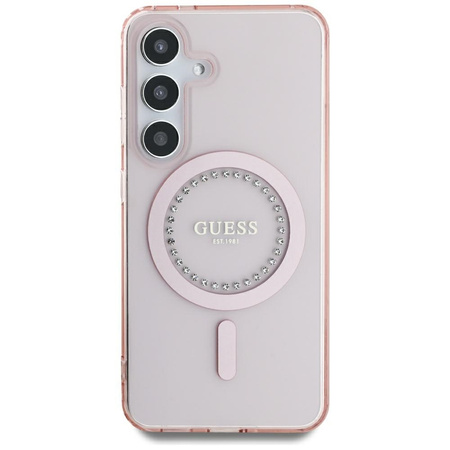 GUESS ETUI POKROWIEC TPU DO SAMSUNG GALAXY S25 DO MAGSAFE Z DIAMENTAMI