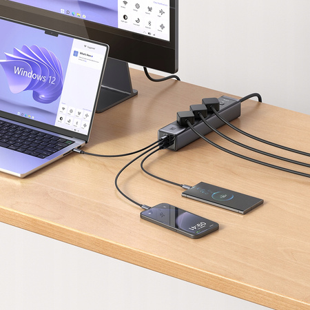 MCDODO POWER STRIP CHARGER GAN TYPE C 6X USB-C USB AC 1.5M