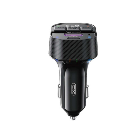 XO transmiter FM BCC17 Bluetooth MP3 ładowarka samochodowa 30W czarna + kabel USB-C - USB-C