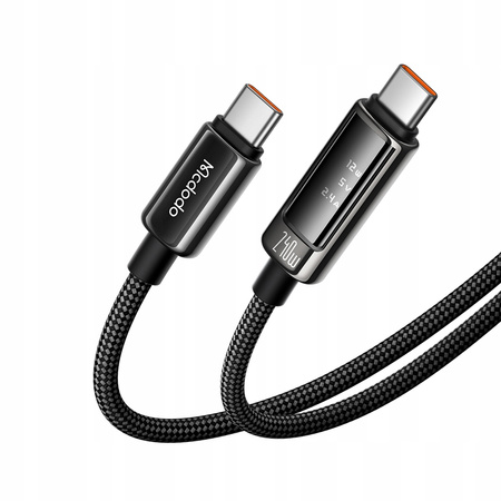 MCDODO KABEL USB-C USB-C SZYBKIE ŁADOWANIE DO LAPTOPA USB TYP C 240W 1M LED