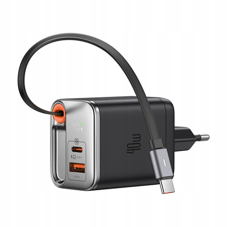Încãrcãtor rapid de perete MCDODO, sursã de alimentare 3x USB-C PD, USB GAN 40W, cablu 1m