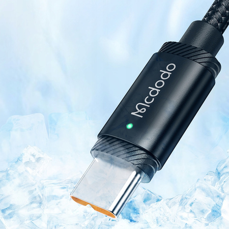 MCDODO KABEL USB-C SZYBKIE ŁADOWANIE DO SAMSUNG XIAOMI TYP C 6A 120W 2M LED