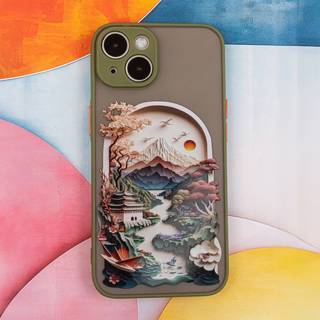 Nakładka Ultra Trendy do iPhone 14 6,1" Travel zielona