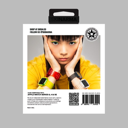 Skinarma pasek+etui Saido 2in1 Apple     Watch 45/44mm dymny/smoke