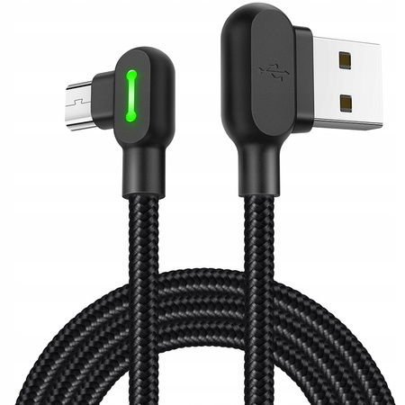 MCDODO KABEL KĄTOWY 90° MICRO USB SZYBKIE ŁADOWANIE DWUSTRONNY QC 3 LED 0,5