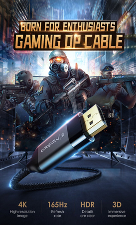 Mcdodo Mini-DP-zu-DP-4K-HDR-Monitorkabel, schwarz, 2 m