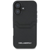 KARL LAGERFELD ETUI DO IPHONE 16 HC GRAINED PU KIESZEŃ NA KARTY METALOWA