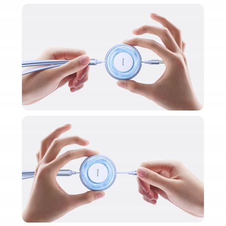 MCDODO 3IN1 RETRACTABLE USB CABLE FAST CHARGING USB-C LIGHTNING MICRO 66W