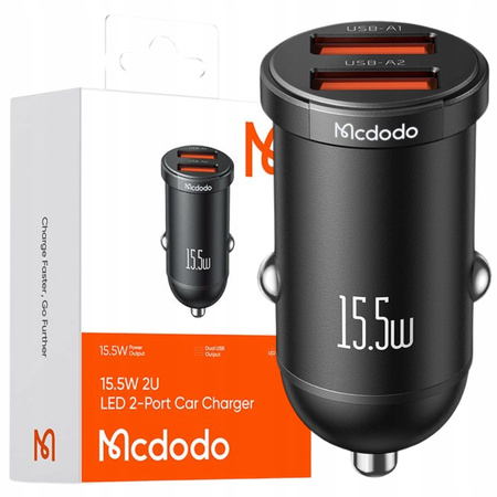 MCDODO POWERFUL FAST PHONE CHARGER SMALL 2X USB 15.5W LED