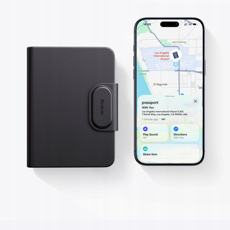 MCDODO ETUI NA PASZPORT DOKUMENTY KARTY LOKALIZATOR GPS APPLE FIND MY SKÓRA