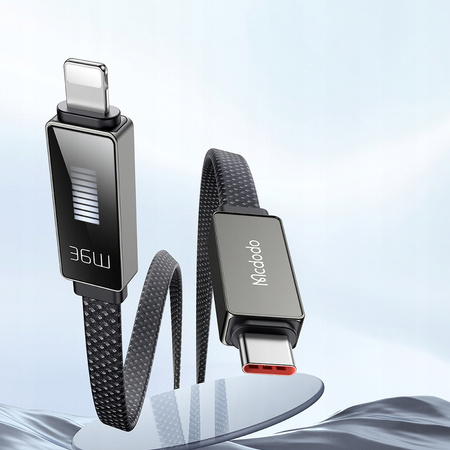 Cablu încãrcãtor MCDODO USB-C cu încãrcare rapidã Lightning pentru iPhone 1M LED