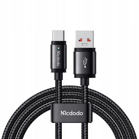 MCDODO USB-C-Kabel zum Schnellladen für Samsung und Xiaomi Typ C, 6 A, 120 W, 2 m, LED