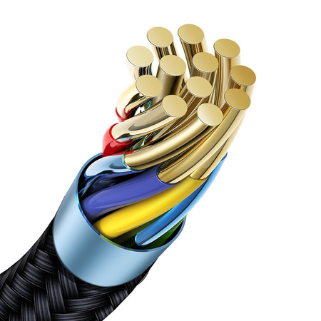 MCDODO KABEL KĄTOWY USB-C SPIRALNY SPRĘŻYNOWY SZYBKIE ŁADOWANIE TYP C LED