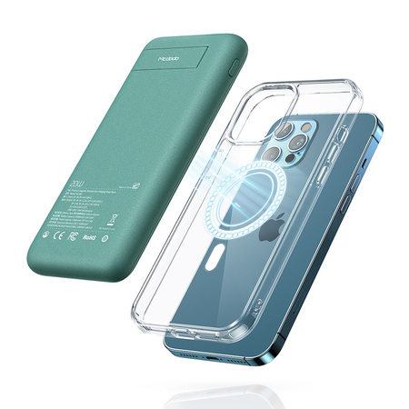 Powerbank Mcdodo, 20000mAh, PD 3.0, do IPhone, Magnetyczne ³adowanie, Zielony