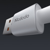 MCDODO KABEL USB-A USB-C SZYBKIE ŁADOWANIE USB TYP C 6A 100W 1M LED BIAŁY