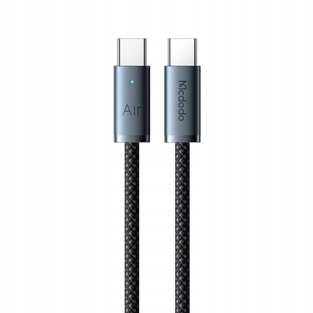 MCDODO KABEL USB-C USB-C SZYBKIE ŁADOWANIE USB TYP C 240W 1M LED BIAŁY