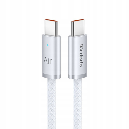 MCDODO KABEL USB-C USB-C SZYBKIE ŁADOWANIE USB TYP C 240W 1M LED CZARNY