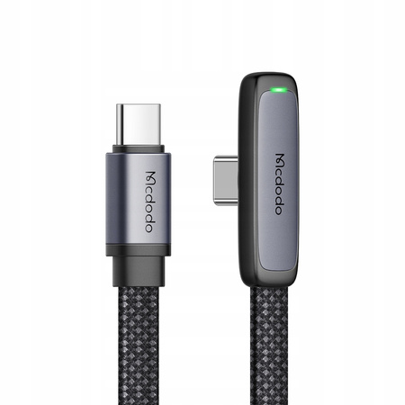 Cablu USB-C MCDODO, înclinat, încãrcare rapidã, USB TIP C, 3A, 65W, negru, 1M