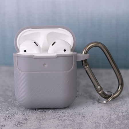 Etui Carbon do Airpods / Airpods 2 szare
