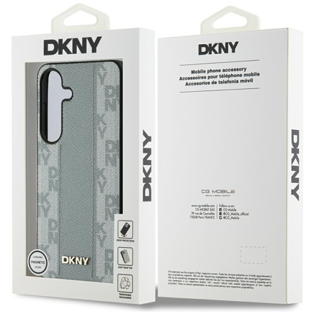DKNY CASE DO MAGSAFE DO SAMSUNG GALAXY S25 SKÓRZANE ETUI WZÓR CHECKERED