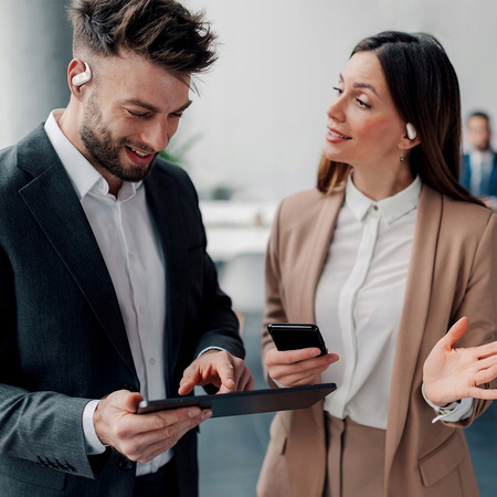 MCDODO SŁUCHAWKI BEZPRZEWODOWE DOUSZNE BLUETOOTH 5.4 Z MIKROFONEM ETUI CLIP