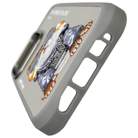 NIMMY ETUI CASE POKROWIEC DO IPHONE 16 PRO 6.3 SZARY OCHRONA GLASS COOL CAT