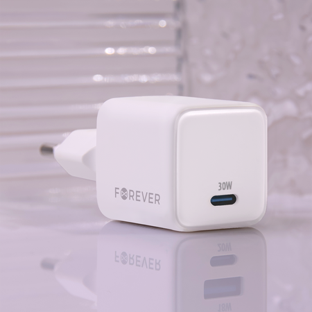 Forever ładowarka sieciowa GaN PD TC-08-30C 1x USB-C 30W biała