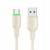 MCDODO USB-C FAST CHARGING CABLE FOR SAMSUNG XIAOMI TYPE C 6A 100W 1M LED BEIGE
