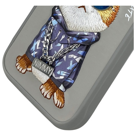 NIMMY ETUI CASE POKROWIEC DO IPHONE 16 PRO 6.3 SZARY OCHRONA GLASS COOL CAT