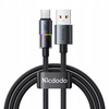 MCDODO KABEL USB-A USB-C SZYBKIE ŁADOWANIE USB TYP C 6A 100W 1M LED CZARNY