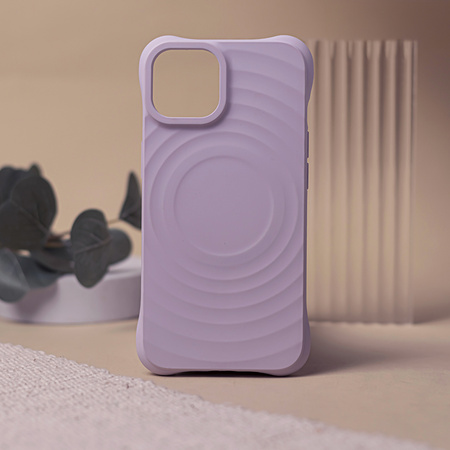 Nakładka Circle Mag do iPhone 15 Pro 6,1" jasnofioletowa