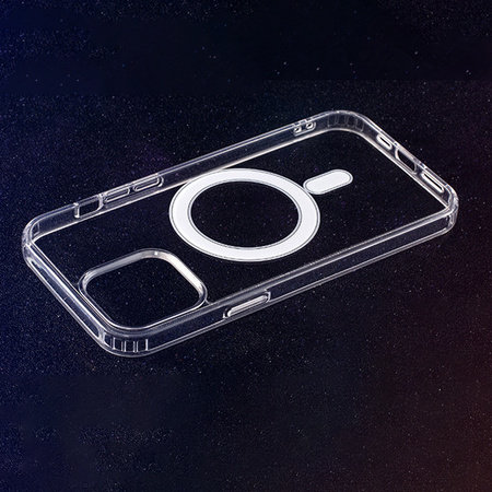 Nakładka Anti Shock 1,5 mm Mag do iPhone 16 Pro 6,3" transparentna big hole
