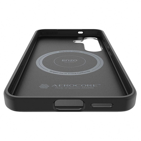 Etui Samsung Spigen Enzo Aramid Magnet   do Galaxy S25 czarno-srebrny