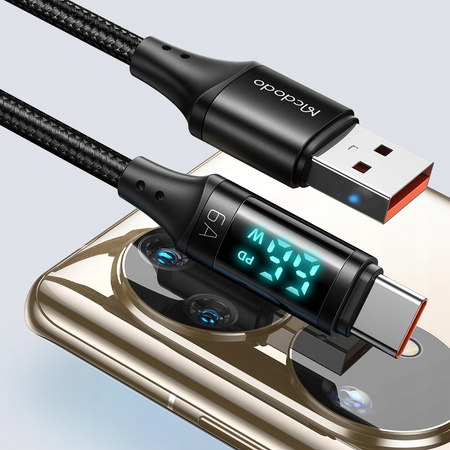 Mcdodo Telefonkabel, DIGITAL PRO USB-C 5A 66W 1,2m Schwarz