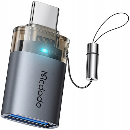 MCDODO ADAPTER PRZEJŚCIÓWKA USB-A 3.0 DO USB-C NA USB TYP C 3A 5GB OTG LED