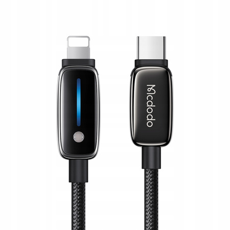 MCDODO ŁADOWARKA KABEL USB-C DO IPHONE LIGHTNING SZYBKIE ŁADOWANIE 1M LED