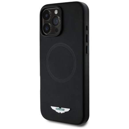 Etui Aston Martin HC FW Logo do iPhone   16 Pro Max MagSafe czarny