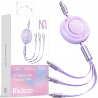 MCDODO KABEL ZWIJANY MICRO USB LIGHTNING USB-C 3W1