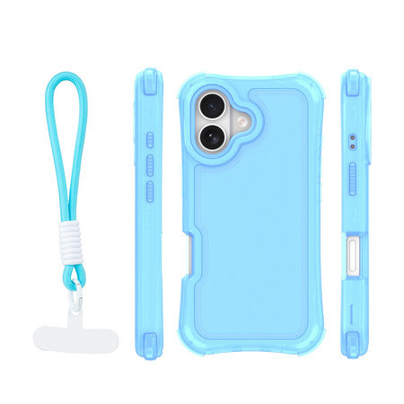 Nakładka SafePop ze smyczą do iPhone 17 6,3" niebieska