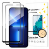 WOZINSKY ZESTAW 2 SZKŁA HARTOWANE FULL GLUE DO IPHONE 16E 14 13 PRO Z RAMKĄ