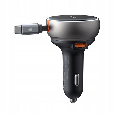 Încãrcãtor auto rapid ?i puternic MCDODO, 3 porturi USB, USB-C PD, 80W, LED, cablu 1 m