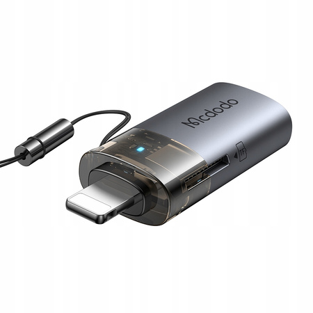 MCDODO USB-A-auf-Lightning-Adapter TF-Kartenleser 512 OTG LED