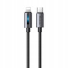 MCDODO ŁADOWARKA KABEL USB-C LIGHTNING SZYBKIEGO ŁADOWANIA DO IPHONE 1M LED