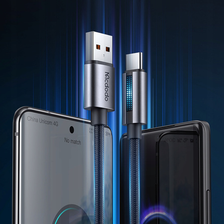 Cablu USB-C MCDODO cu încãrcare rapidã pentru Samsung Xiaomi Type C, 6A, 100W, 1M LED