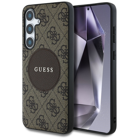 GUESS ETUI 4G ROUND PATCH CLASSIC LOGO DO SAMSUNG GALAXY S25 DO MAGSAFE