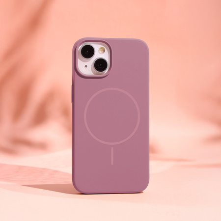 Nakładka Silicone Thin Mag do iPhone 15 Pro 6,1" różany