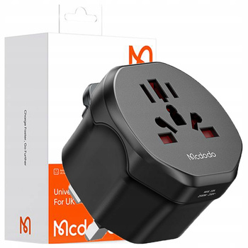 MCDODO ADAPTER PODRÓŻNY PRZEJŚCIÓWKA ANGIELSKA WTYCZKA UK DO USA EU US UK