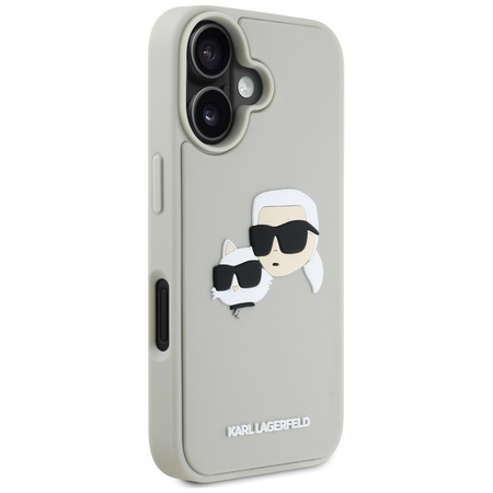 KARL LAGERFELD ETUI RUBBER DOUBLE HEADS DO IPHONE 16 OCHRONNE Z 3D DESIGNEM