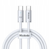 MCDODO KABEL USB-C USB-C SZYBKIE ŁADOWANIE USB TYP C 240W 2M LED BIAŁY